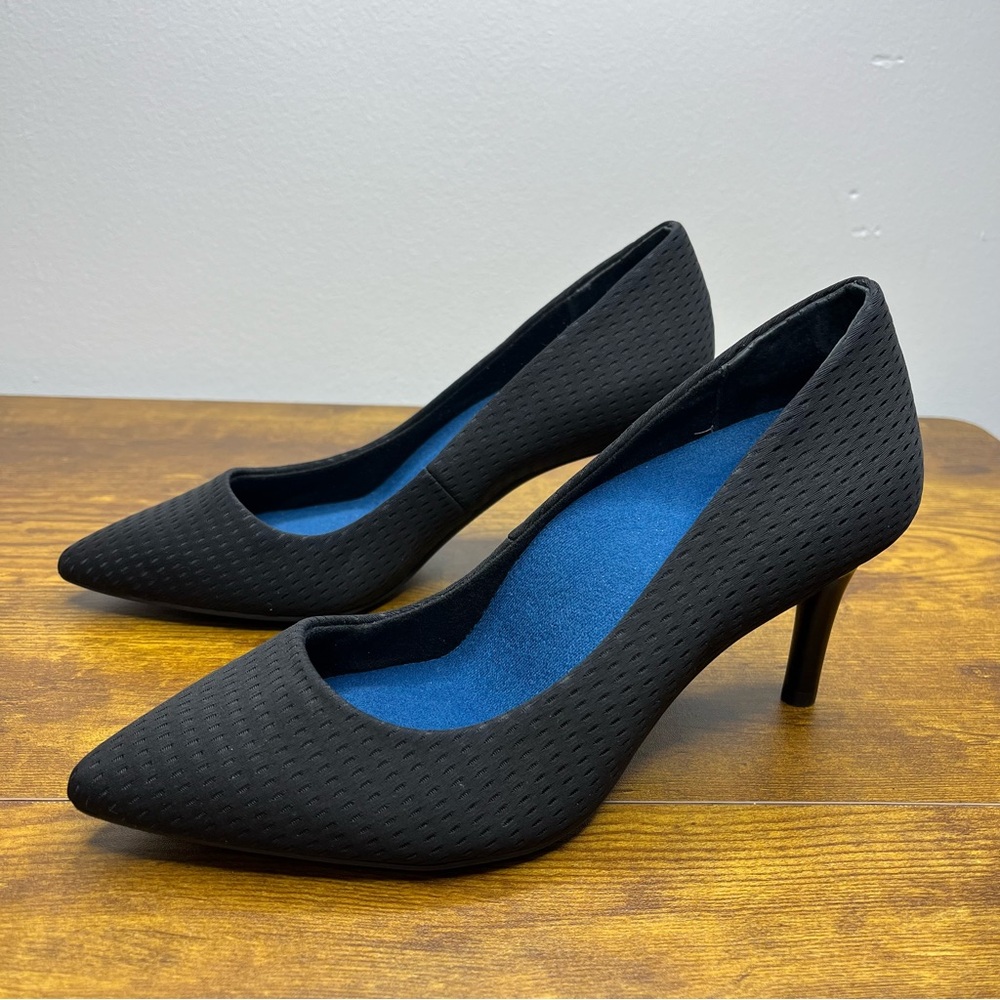 Betabrand Black Perforated Pointed Toe Heel